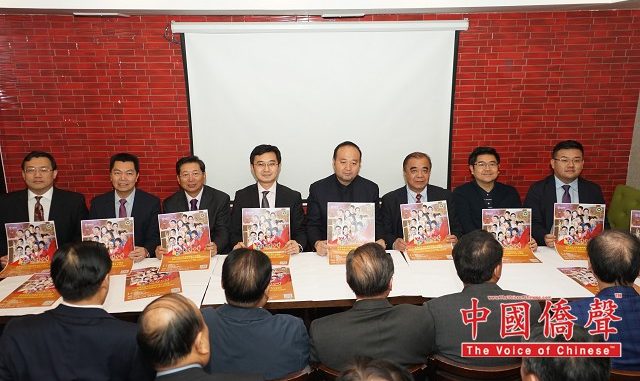 纽约中国和平统一促进会在曼哈顿举行新闻发布会,欢迎由中国侨联文化交流部部长刘奇带队的中国侨联“2019亲情中华”艺术团抵达纽约