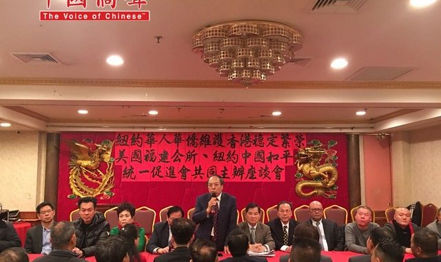 纽约华人华侨维护香港稳定繁荣座谈会在纽约举行