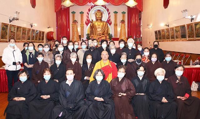 观音成道日纽约大乘寺办祈福法会
